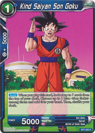 Kind Saiyan Son Goku BT1-033 C